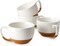 Beige Ceramic Coffee Mugs – Set of 4 Large 16 oz Mugs with Handles, Durable Porcelain for Hot or Cold Drinks like Coffee, Cocoa, Latte, Milk, or Cereal, Nordic-Style Design